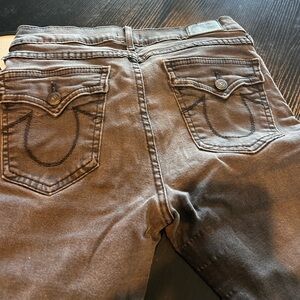 True religion black stretch ankle cut skinny jeans size 27
